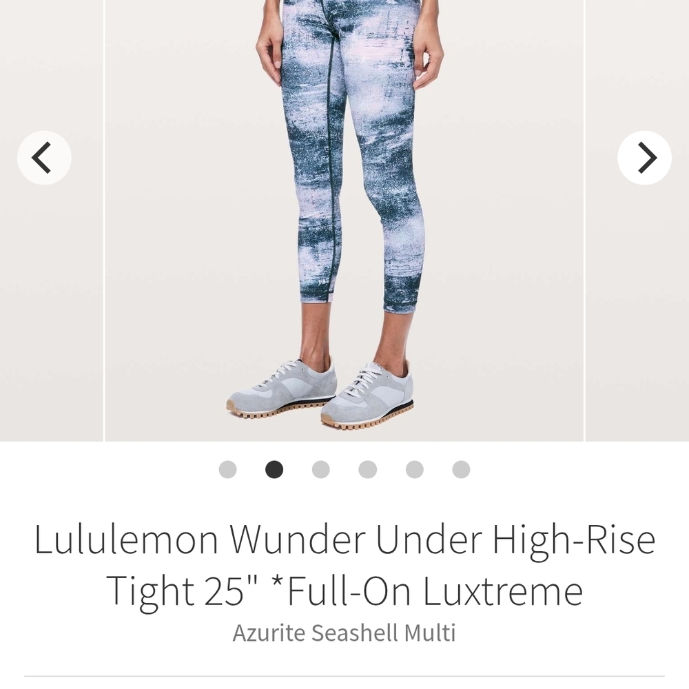 Lululemon Wunder Under High-Rise Tight 25” - Blue and White
